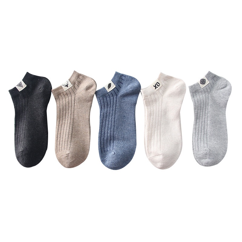 Vớ WAFNHA D489 vải cotton mỏng màu trơn cho nam