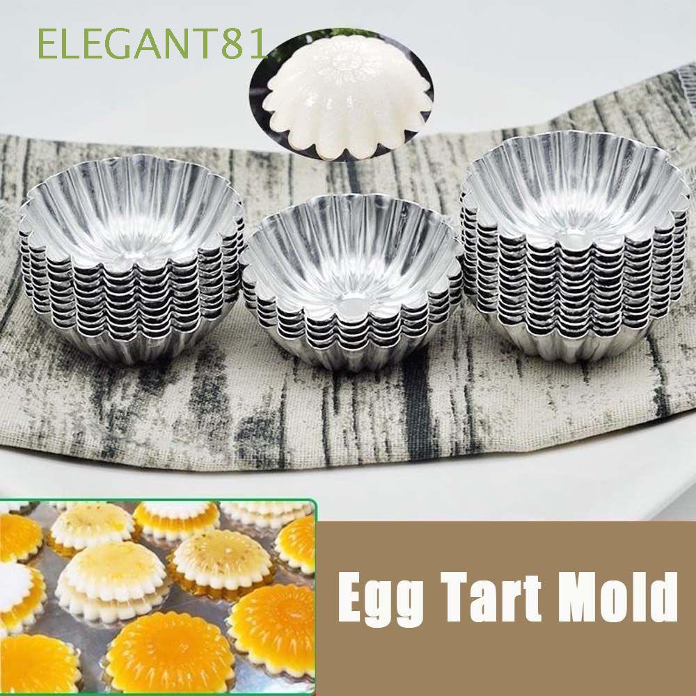 Bộ 25 khuôn làm bánh tart trứng mini bằng nhôm chống dính có thể tái sử dụng