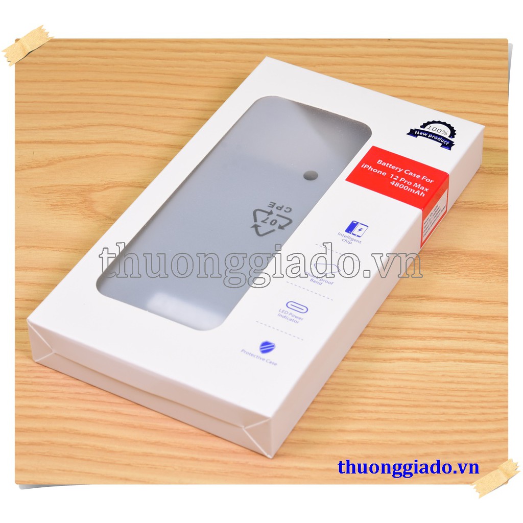 Pin sạc dự phòng iPhone 12 Pro Max 4800mAh kiêm ốp lưng bảo vệ