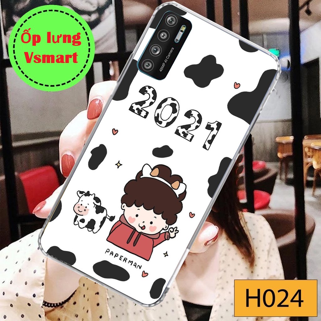 Ốp silicon in hình Vsmart Live 4 Joy4 Active 3 Joy 3 Joy 2+ Joy 1+ Live Active 1 Active 1+... bò sữa