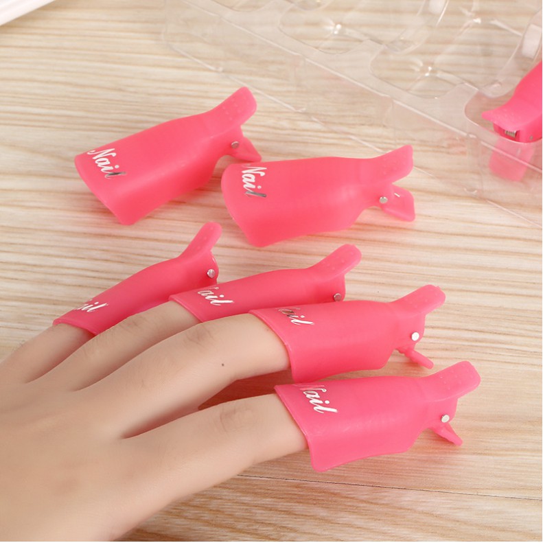 Kẹp ủ móng tháo gel - Set 10 cái