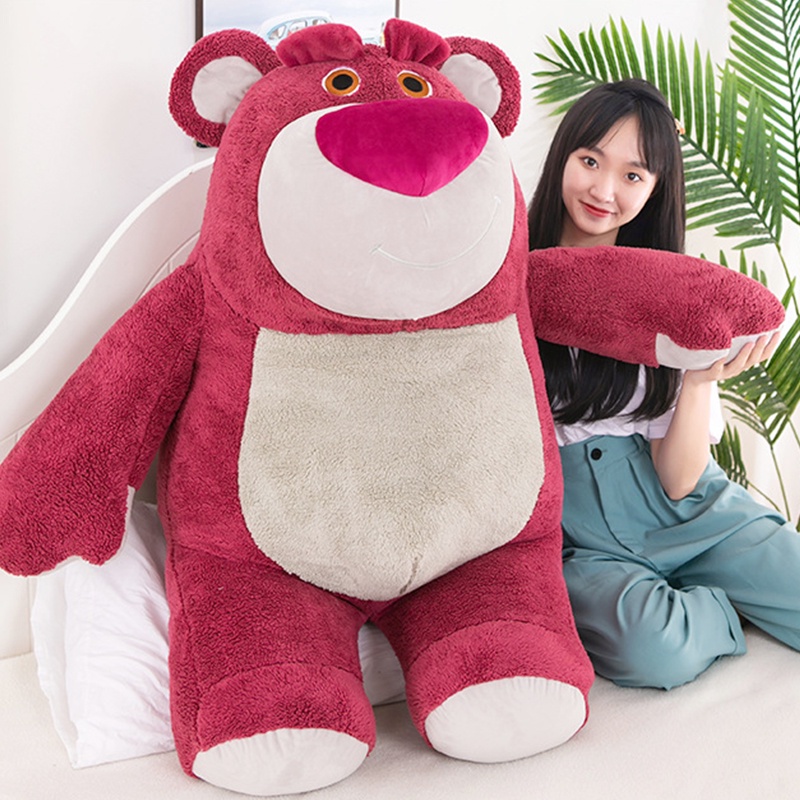 Gối Bông Mềm Mại Hình Chú Gấu Và Dâu Tây Dễ Thương