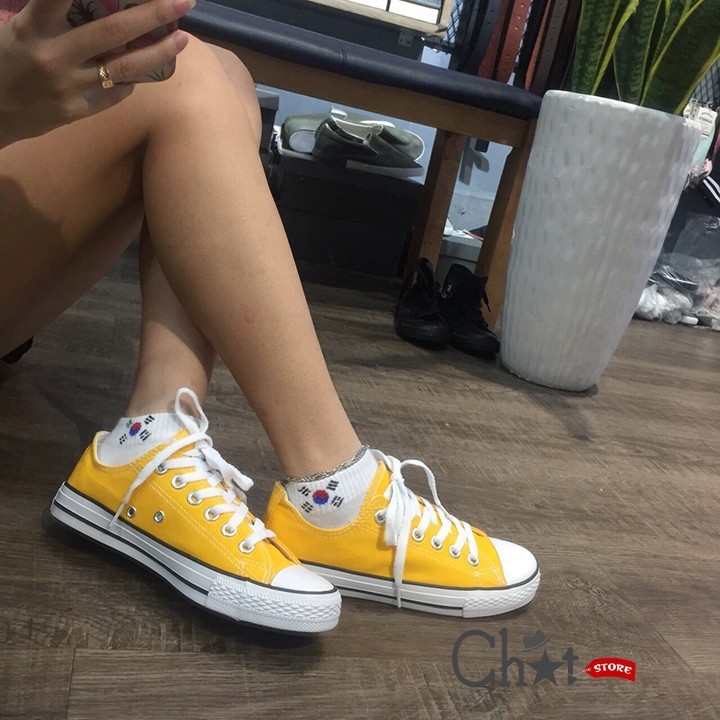 Giày Sneaker Thể Thao Cổ Thấp, Cổ Cao Nhiều Màu Dây Buộc Thanh Lý Xả Kho Lẻ Size Nam Nữ