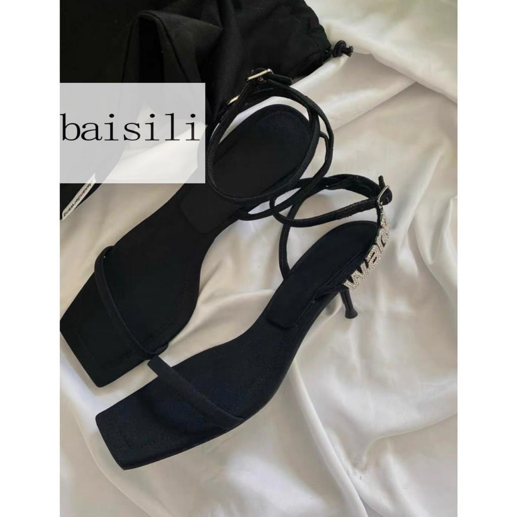 GIÀY CAO GÓT BAISILI - SANDAL NỮ QUAI NGANG MẢNH LỤA PHONG CÁCH THỜI TRANG HIỆN ĐẠI BG220645