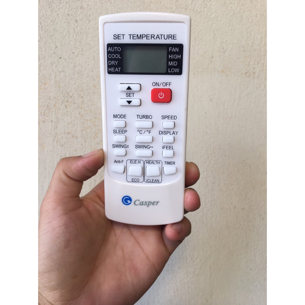 Remote Điều Khiển Điều Hòa Casper Ykr-H/102e nút đỏ bên phải ,Remote máy lạnh Casper