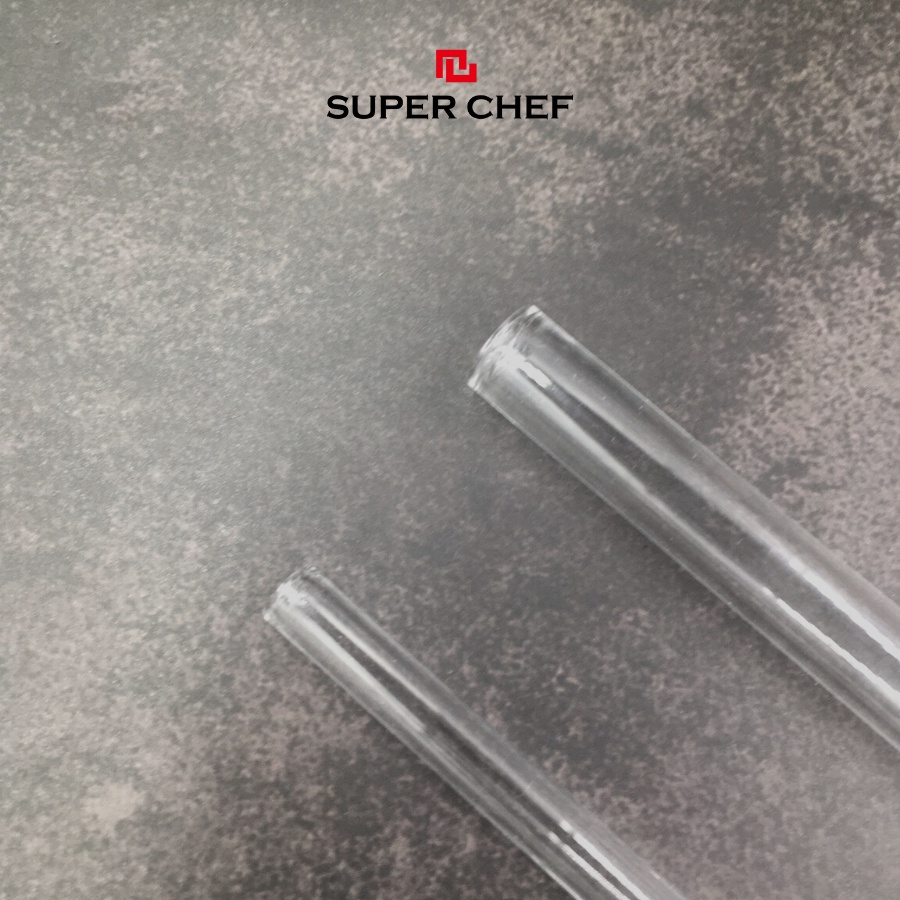 Bộ 3 ống hút thủy tinh và que rửa ống Super Chef có thể tái sử dụng nhiều lần, tiện dụng SC_TB0812