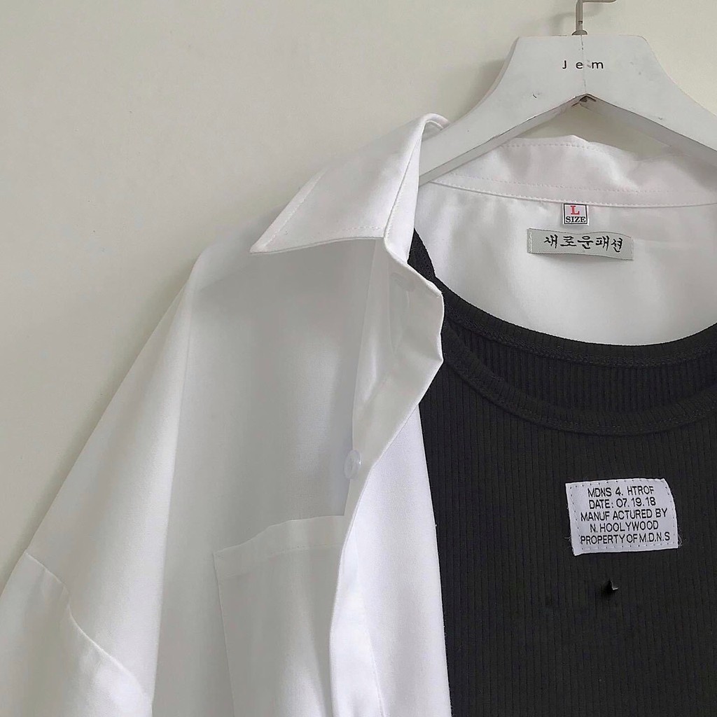 Sơ Mi Túi CHANREEN SMD7 [FREESHIP] Sơ mi hai túi năng động, dáng rộng unisex, mặc đi chơi, đi làm, đi học | BigBuy360 - bigbuy360.vn