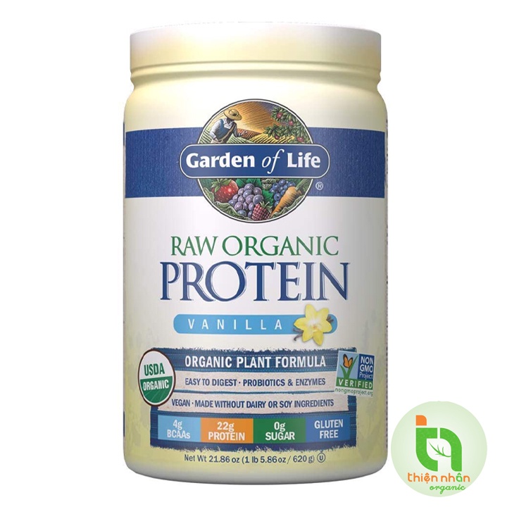 Bột ngũ cốc mầm hữu cơ Garden of life Raw Organic Protein