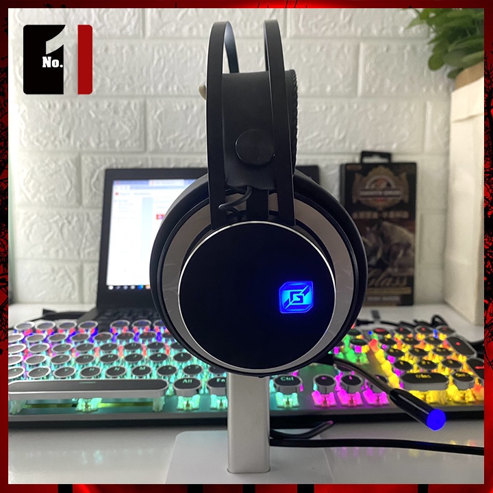 Tai Nghe Nhạc Headphone Gaming Chụp Tai ZIDLI ZH17 Led RGB Tai Nghe Game Thủ Máy Vi Tính Laptop Pc