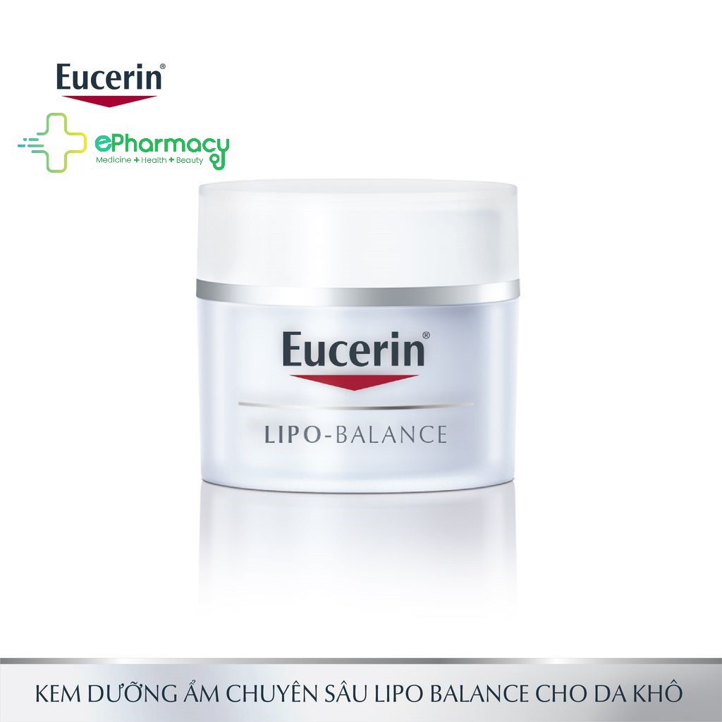 Hàng Đức- Kem Dưỡng Ẩm Eucerin Chuyên Sâu Dành Cho Da Khô, Da Nhạy Cảm-Eucerin Lipo Balance 50ml