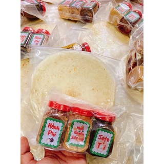 COMBO BÁNH TRÁNG PHƠI SƯƠNG MUỐI HÀNH PHI SATE