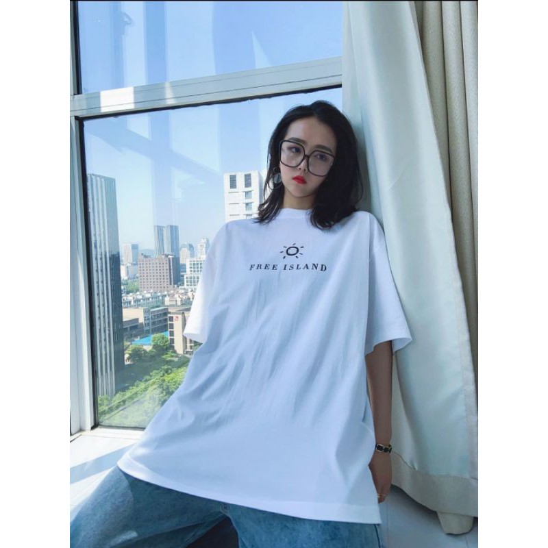 Áo Thun tay lỡ Unisex Free Island