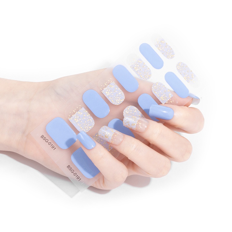 Pepa semi cured gel strips gel nail full wraps strips gel nail stickers