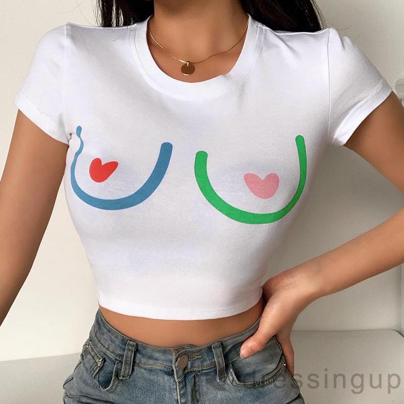 Áo Thun Tay Ngắn In Chữ S / M / L