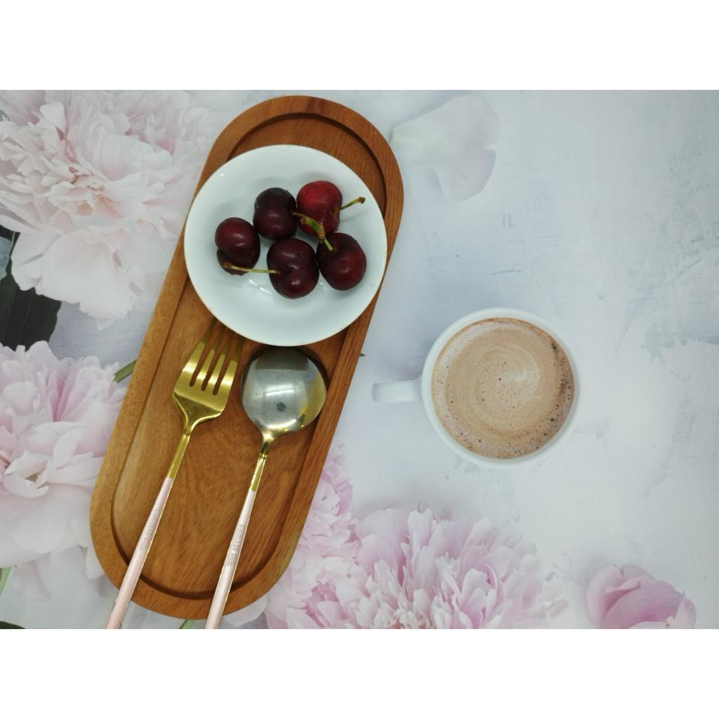 Khay Gỗ Sà Cừ Nguyên Khối Dùng Đựng Đồ Ăn Bưng Bê Chắc Chắn Bền Đẹp - Lựa Chọn Kiểu Dáng - Chính Hãng Cmart Home