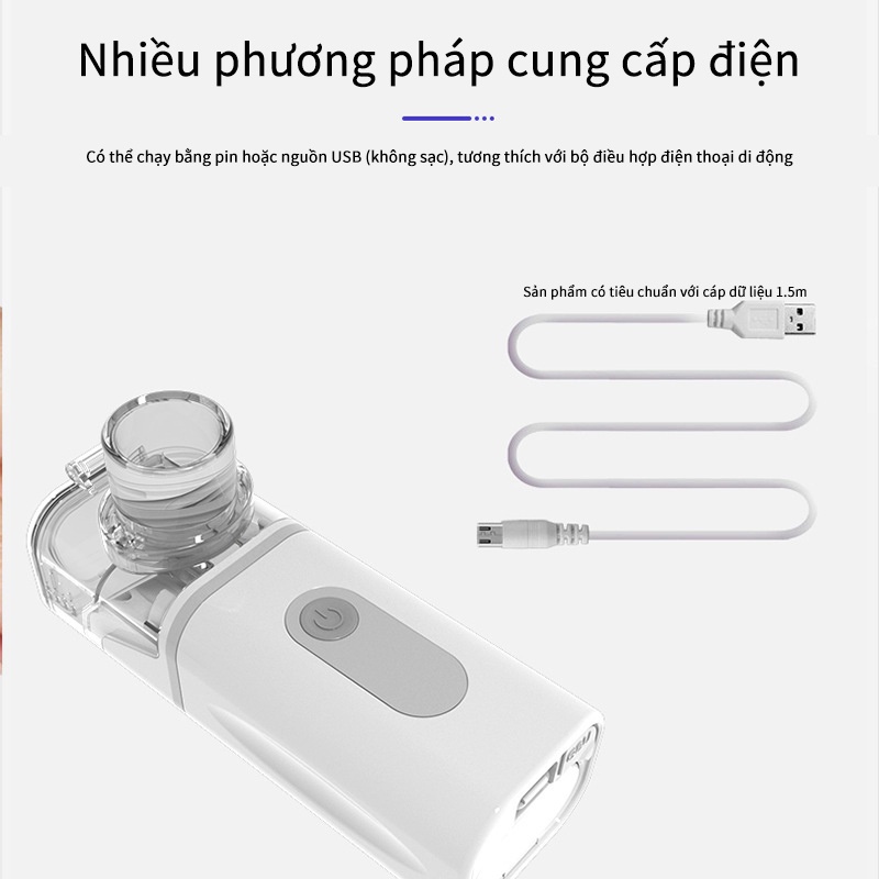 [NHẬP KHẨU ANH] Máy khí dung, máy xông hút mũi 2 trong 1– Trị viêm phổi, viêm phế quản, viêm xoang bé đặc biệt NBWHQ