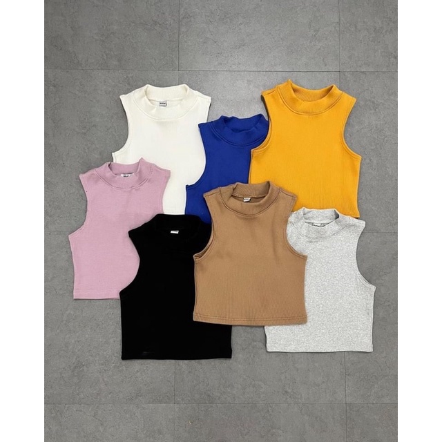 Áo Croptop Basic Ba Lỗ Gân nhà MÓM STORE [ẢNH THẬT 100%