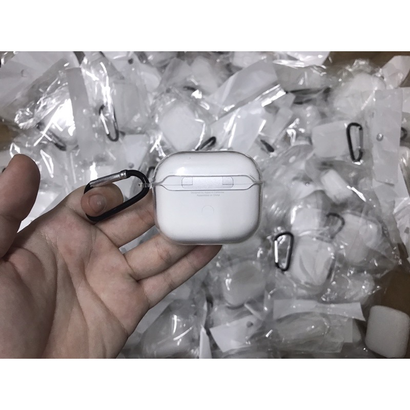 Vỏ Case Silicon Airpod 3 Trong Suốt Có Móc Chống Trầy Xước