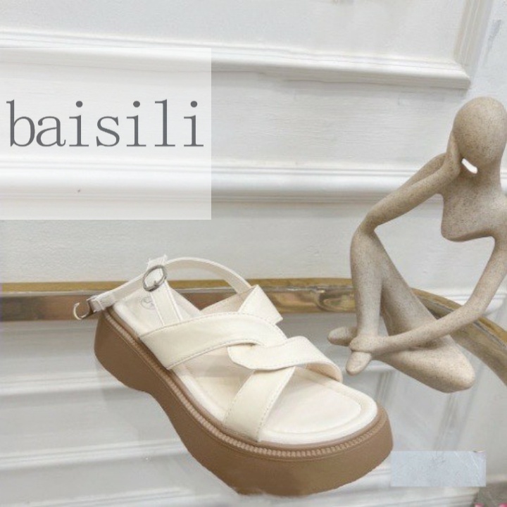 SANDAL XUỒNG BAISILI - GIÀY THỜI TRANG QUAI NGANG CHÉO PHONG CÁCH HIỆN ĐẠI ĐẾ CAO BS220705