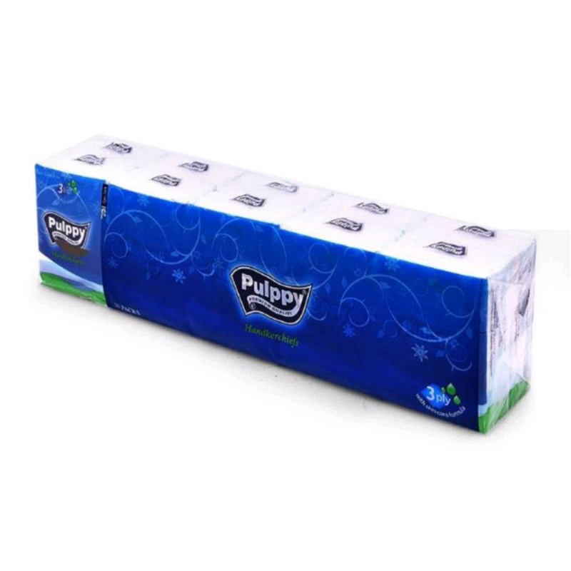khăn giấy bỏ túi pulppy 3 lớp lốc 10 gói × 10 tờ