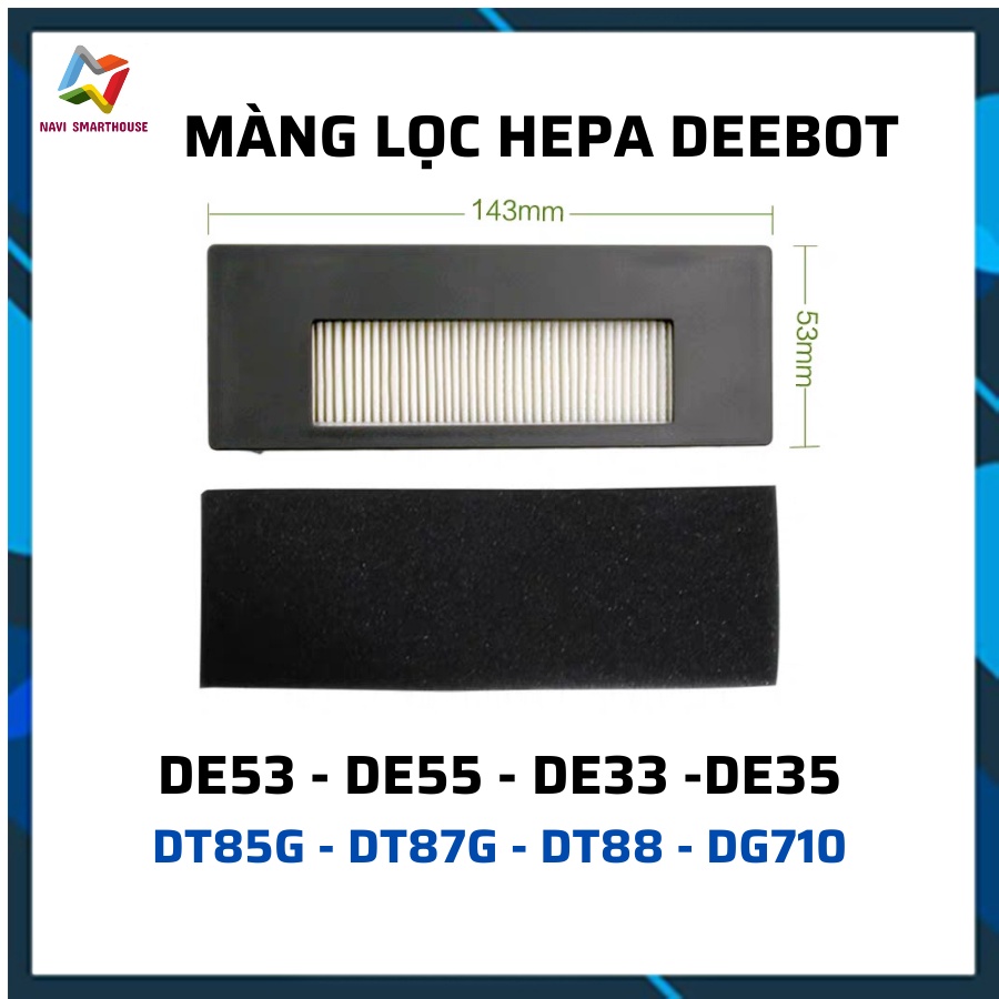 Phụ kiện Màng lọc hepa Robot hút bụi lau nhà Ecovacs DE53 DE55 DG71 màng lọc cho robot