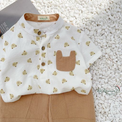 Set quần áo cổ tàu bổ trụ cho bé (KM22-ST235) Kakummi