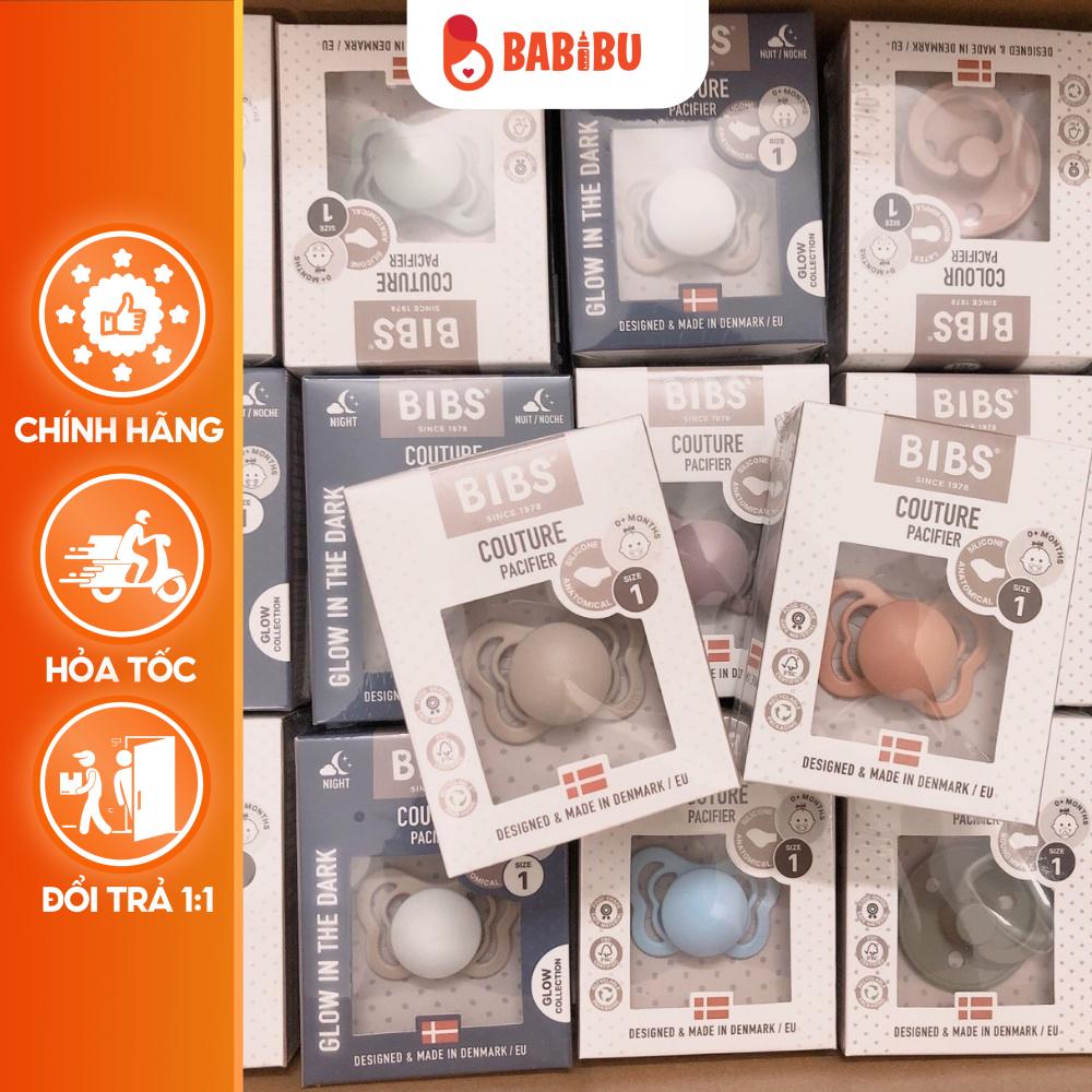 [ HÀNG CHÍNH HÃNG] Ti Giả An Toàn Bibs Couture Cao Cấp, Núm Vát Chống Hô/Vâu Cho Bé  Babibu-TGBBC