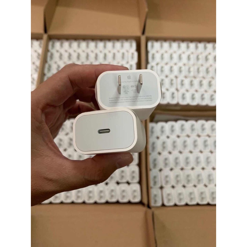 [FULL BOX] Củ sạc nhanh 18W IPhone 11 Pro Max chân dẹp US Zin New Full Box