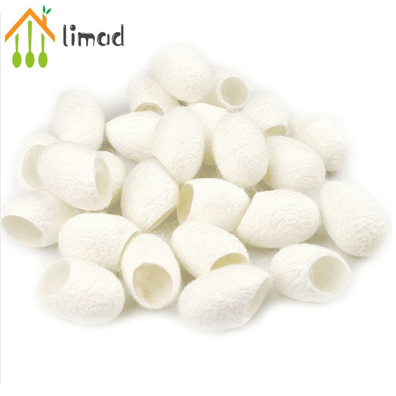 【COD】# limad 100Pcs Organic Natural Silk Cocoons Silkworm Balls Facial Skin Care Scrub Purifying Acne Anti Aging Whitening