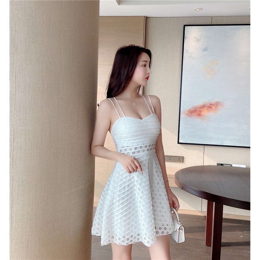 Váy đầm nữ ❤️ FREESHIP ❤️  Váy 2 dây dáng xòe có mút ngực siêu xinh | BigBuy360 - bigbuy360.vn