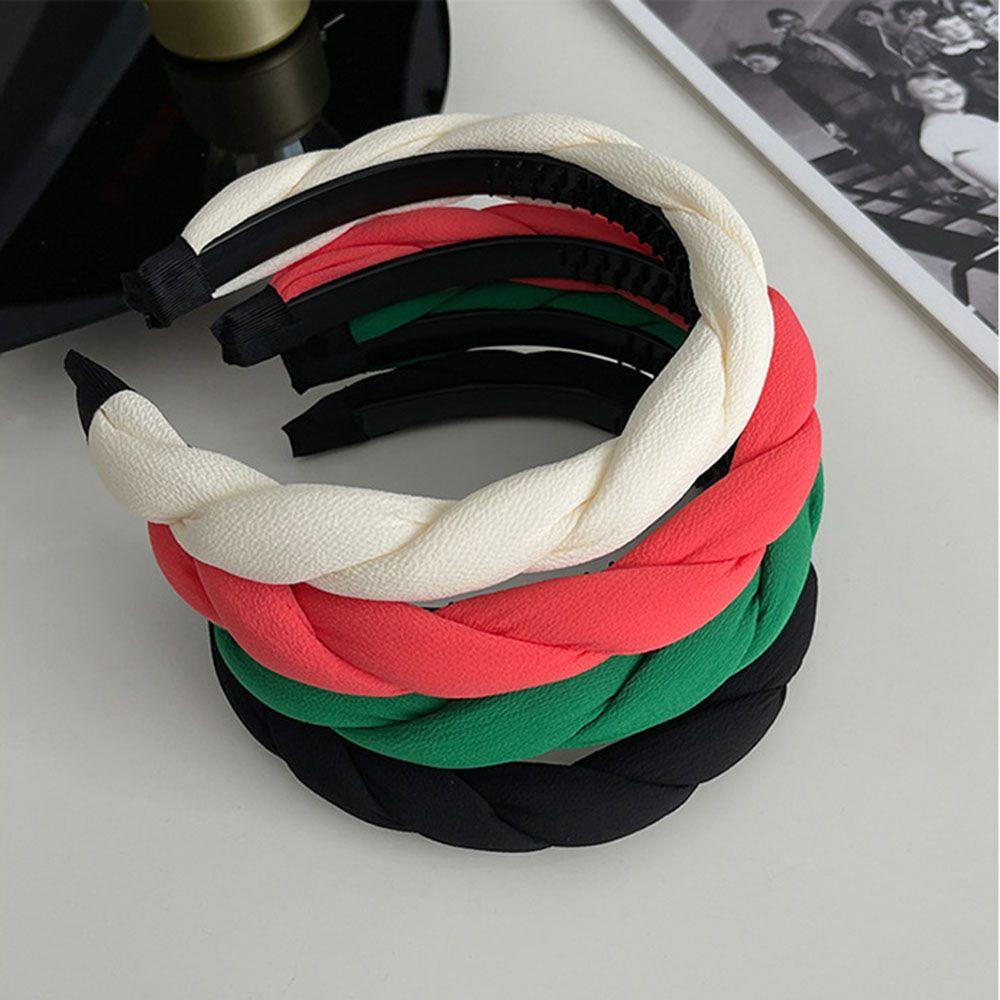 WATTLE Băng Đô Cài Tóc Màu Trơn Chống Trượt Phong Cách Hàn Quốc Cho Nữ