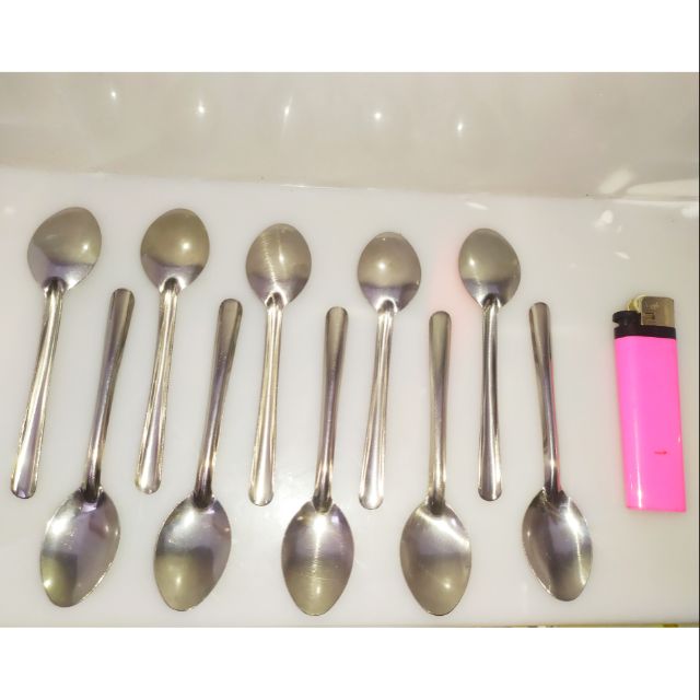 10 Muỗng thìa inox nhỏ (uống cafe nóng,cho bé uống thuốc hoặc ăn vịt lộn)