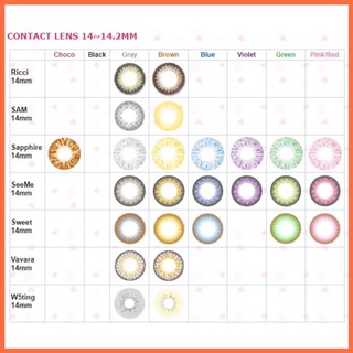 Ảnh hoạ tiết các mẫu kính áp tròng lens vassen 12 tháng giãn vừa và nhỏ