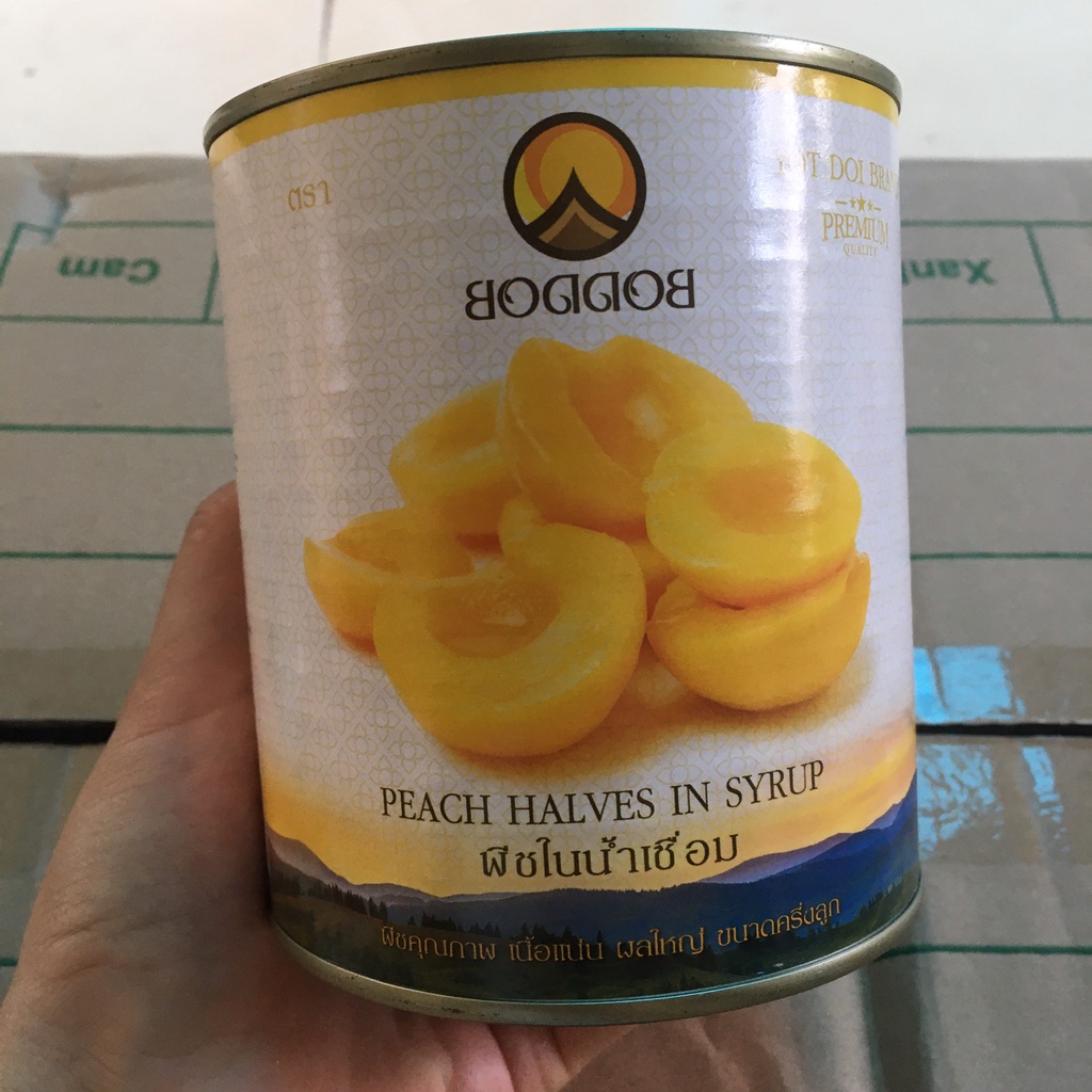 Đào Ngâm - Đào Hộp Thái Lan BODDOB  - Siêu giòn ngon - Giá rẻ siêu tiết kiệm