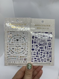 Sticker chữ dán móng