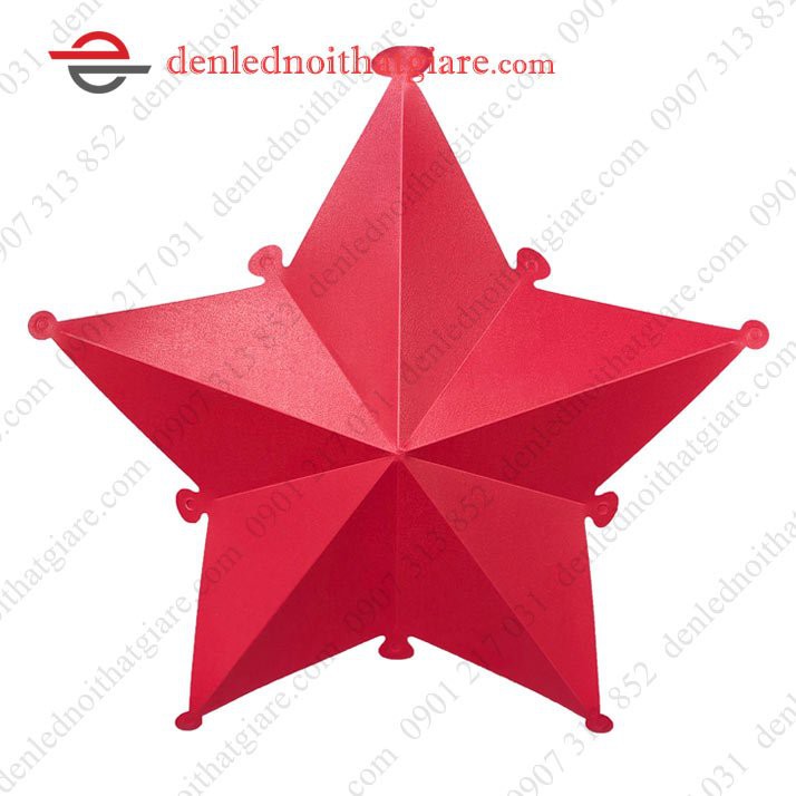 Đèn lồng Ngôi Sao nhiều màu 46cm bằng nhựa kết hợp dây đèn Pingpong để thắp sáng.