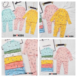 (Hàng Có Sẵn) Đồ Bộ Thun Lạnh Cao Cổ Bé Trai Bé Gái Xuất Hàn MinKy Mom