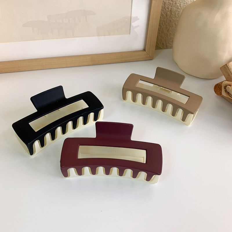 Kẹp tóc càng cua Hàn Quốc, kẹp phối màu tương phản phong cách cổ điển