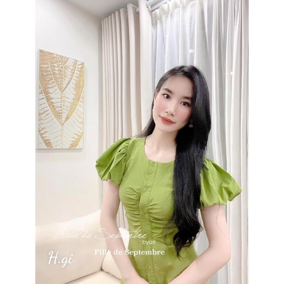 [ 𝐅𝐑𝐄𝐄 𝐒𝐇𝐈𝐏 ]  ĐẦM THIẾT KẾ TAY BỒNG NHÚN EO DÁNG DÀI