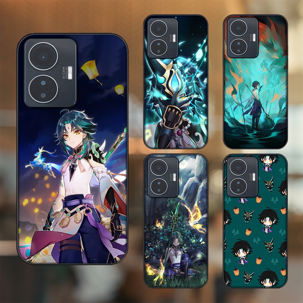 Ốp lưng Vivo Y55 2022 viền đen in hình Xiao Genshin Impact