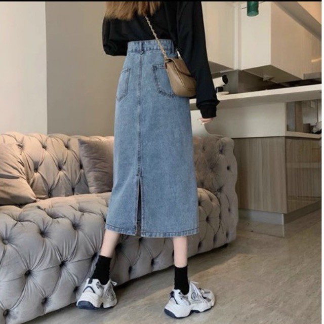 [HOT+VOUCHER]Chân Váy Jean Aiori Lưng Cao Dáng Dài Chữ A Lưng Kiểu Thời Trang Cho Nữ Jean Cotton Cao Cấp_Mã 901 | BigBuy360 - bigbuy360.vn