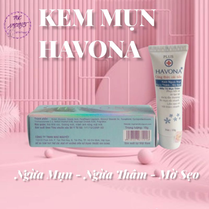 KEM NGỪA MỤN NGỪA THÂM MỜ SẸO HAVONA XANH DƯƠNG