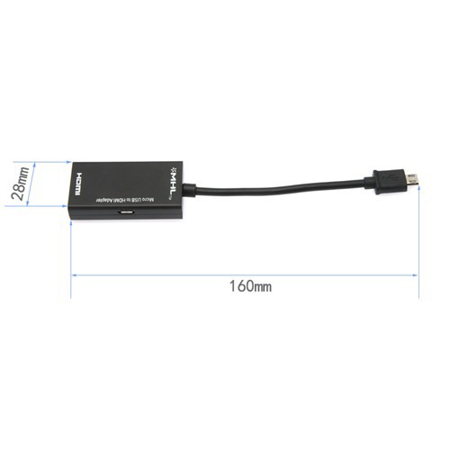 Cáp MHL chuyển Micro USB to HDMI (Đen) từ điện thoại lên TIVI