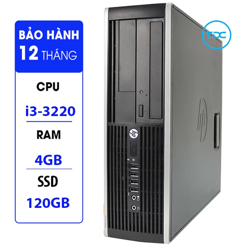 Case máy tính đồng bộ HP Compaq 6300 SFF CPU i3-3220 Ram 4GB SSD 120GB Tặng USB thu Wifi, Bảo hành 12 tháng