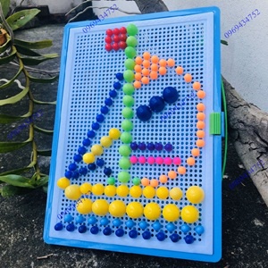 Đồ chơi xếp hình hạt nấm 300 chi tiết kích thước 29cm x 21cm