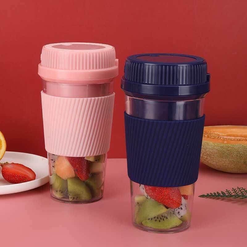 Máy xay trái cây, sinh tố, cầm tay Portable Juicing Cup sắc màu 300ml đa năng