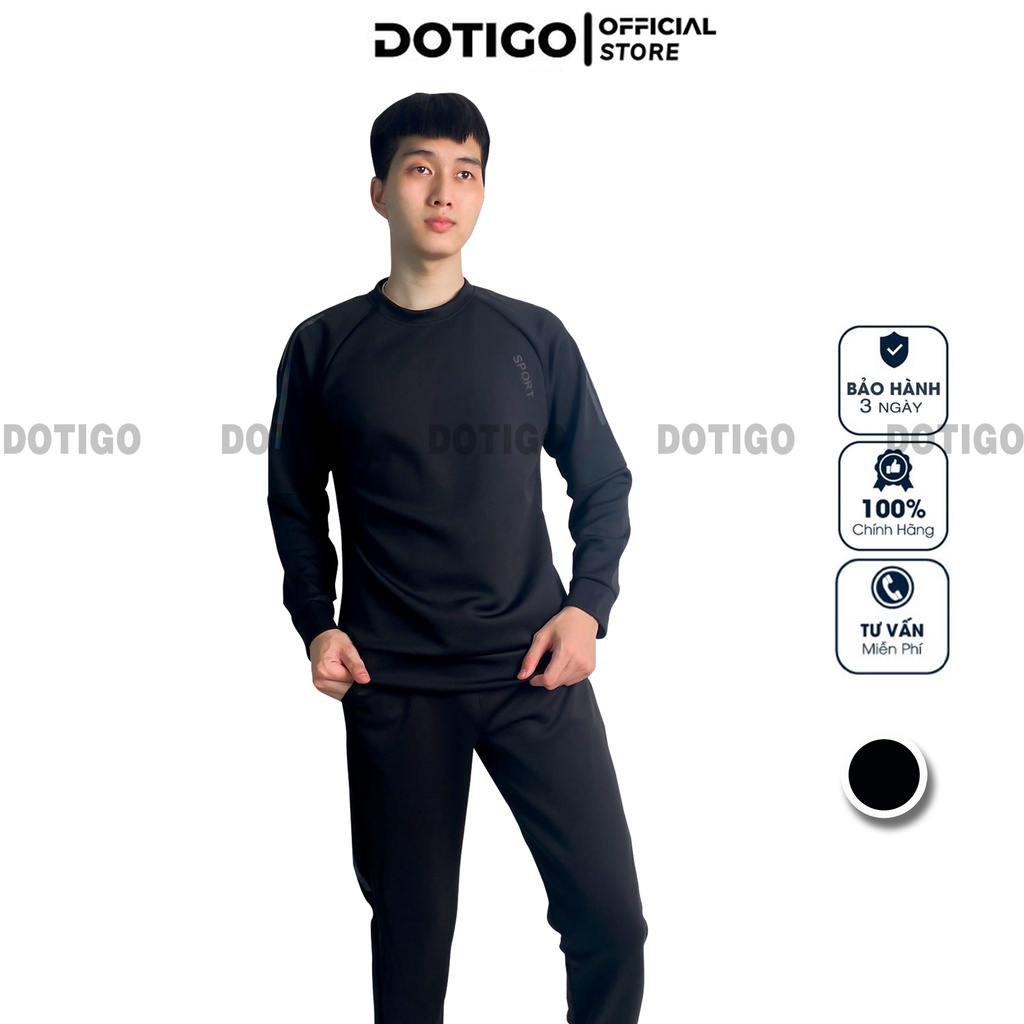 Bộ thể thao nam SPORT thu đông cao cấp DOTIGO BN04