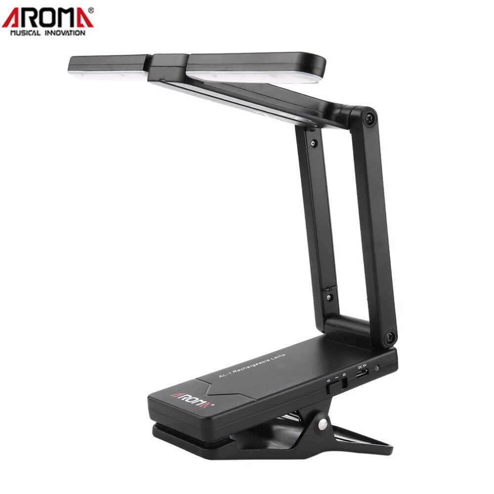 Đèn Led Kẹp Giá Nhạc AROMA AL-1 Sạc Điện