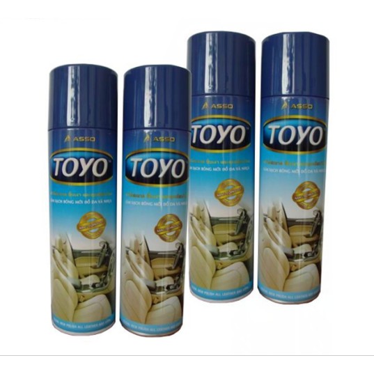 Chai xịt đánh bóng nội thất da , gỗ trên ôtô Toyo 500mL - XIT_TOYO