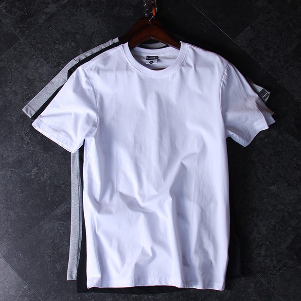 Áo thun nam cổ tròn basic tee thiết kế tay ngắn trơn ,áo phông nam unisex cộc tay vải coton co giãn 4 chiều | BigBuy360 - bigbuy360.vn